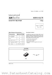MBRS130L datasheet pdf International Rectifier