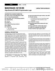 MACH445-15YC datasheet pdf Lattice Semiconductor