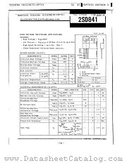 2SD841 datasheet pdf TOSHIBA