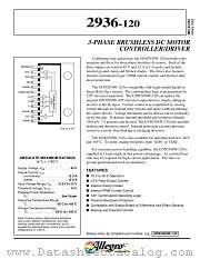 2936-120 datasheet pdf Allegro MicroSystems