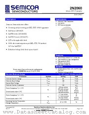 2N2060JX datasheet pdf Semicoa Semiconductor