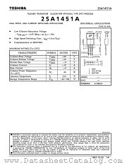 2SA1451 datasheet pdf TOSHIBA
