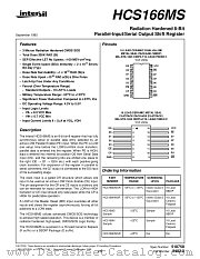 HCS166HMSR datasheet pdf Intersil