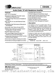 CS4202-JQ datasheet pdf Cirrus Logic