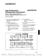 SAB-R2010A datasheet pdf Siemens