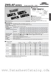 ZWS50-3 datasheet pdf DENSEI-LAMBDA