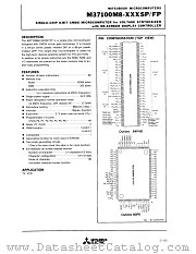 M37100M8 datasheet pdf Mitsubishi Electric Corporation