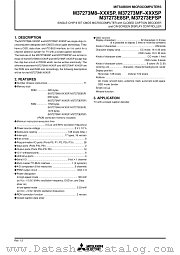 M37273M8 datasheet pdf Mitsubishi Electric Corporation