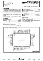 M37736MHB datasheet pdf Mitsubishi Electric Corporation