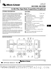 ML2208BCP datasheet pdf Micro Linear