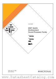 MSP3460G datasheet pdf Micronas