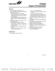 HT6550 datasheet pdf Holtek Semiconductor