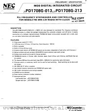 UPD1708G-X13 datasheet pdf NEC