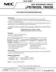 UPD780226 datasheet pdf NEC