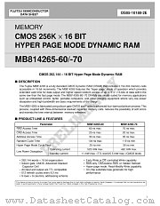 MB8144265 datasheet pdf Fujitsu Microelectronics