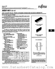 MB81461 datasheet pdf Fujitsu Microelectronics