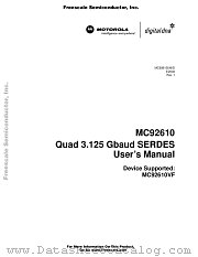 MC92610VF datasheet pdf Motorola