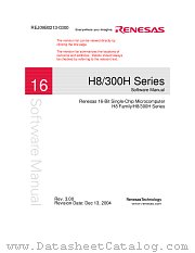 H8/300H datasheet pdf Renesas