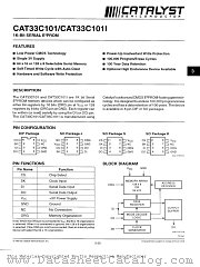 CAT33C101 datasheet pdf Catalyst Semiconductor