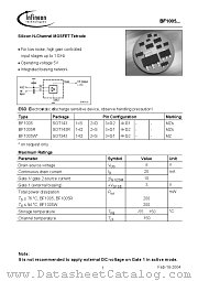 BF1005W datasheet pdf Infineon