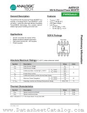 AAT9121 datasheet pdf ANALOGIC TECH