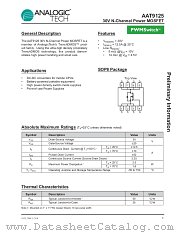 AAT9125 datasheet pdf ANALOGIC TECH