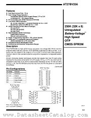 AT27BV256-90JC datasheet pdf Atmel