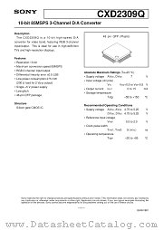 CXD2309 datasheet pdf SONY