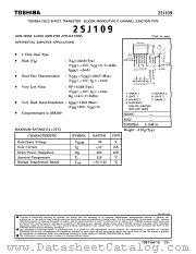2SJ109 datasheet pdf TOSHIBA