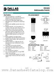 DS2405Y datasheet pdf MAXIM - Dallas Semiconductor
