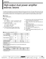 BA5415 datasheet pdf ROHM