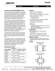 ISL6605CR-T datasheet pdf Intersil