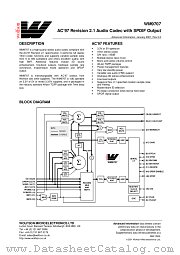 XM9707CFT/V datasheet pdf Wolfson