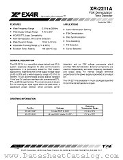 XR-2211A datasheet pdf Exar