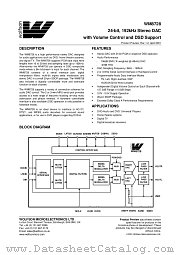 XWM8728EDS datasheet pdf Wolfson
