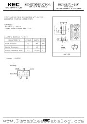 Z02W27V datasheet pdf Korea Electronics (KEC)