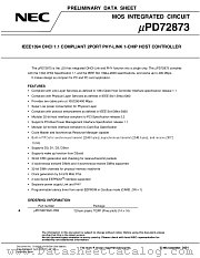 UPD72873 datasheet pdf NEC