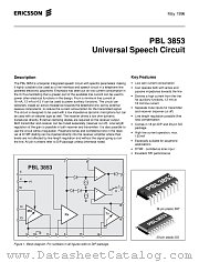 PBL3853SO datasheet pdf Ericsson Microelectronics