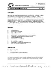 PT2315-D datasheet pdf Princeton Technology Corporation