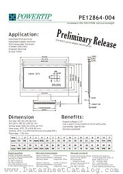 PE12864-004 datasheet pdf Powertip Technology