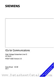 PEF4065 datasheet pdf Siemens