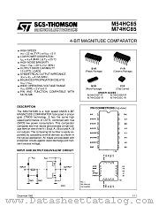 M54HC85F1R datasheet pdf ST Microelectronics