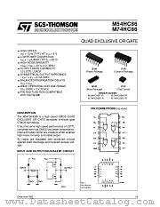 M54HC86F1R datasheet pdf ST Microelectronics