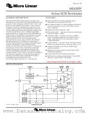 ML6509CS datasheet pdf Micro Linear