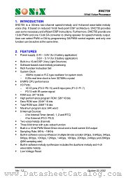 SNC735 datasheet pdf SONiX Technology Company