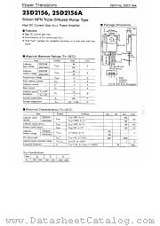 2SD2156 datasheet pdf Matsushita Electric Works(Nais)