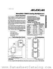 DG509AAK datasheet pdf MAXIM - Dallas Semiconductor
