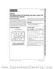7476 datasheet pdf Fairchild Semiconductor