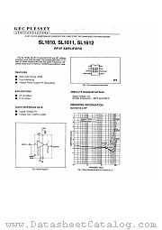SL1612 datasheet pdf GEC Plessey Semiconductors