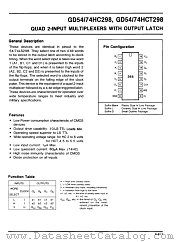 GD74HCT298 datasheet pdf LG Semiconductor